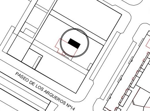 Imagen en plano de la ubicación de la terraza